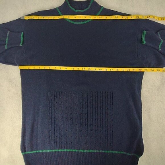 Bill Blass Vintage Blassport Men's Blue & Green Long Sleeve Sweater Size 2X - Picture 7 of 10